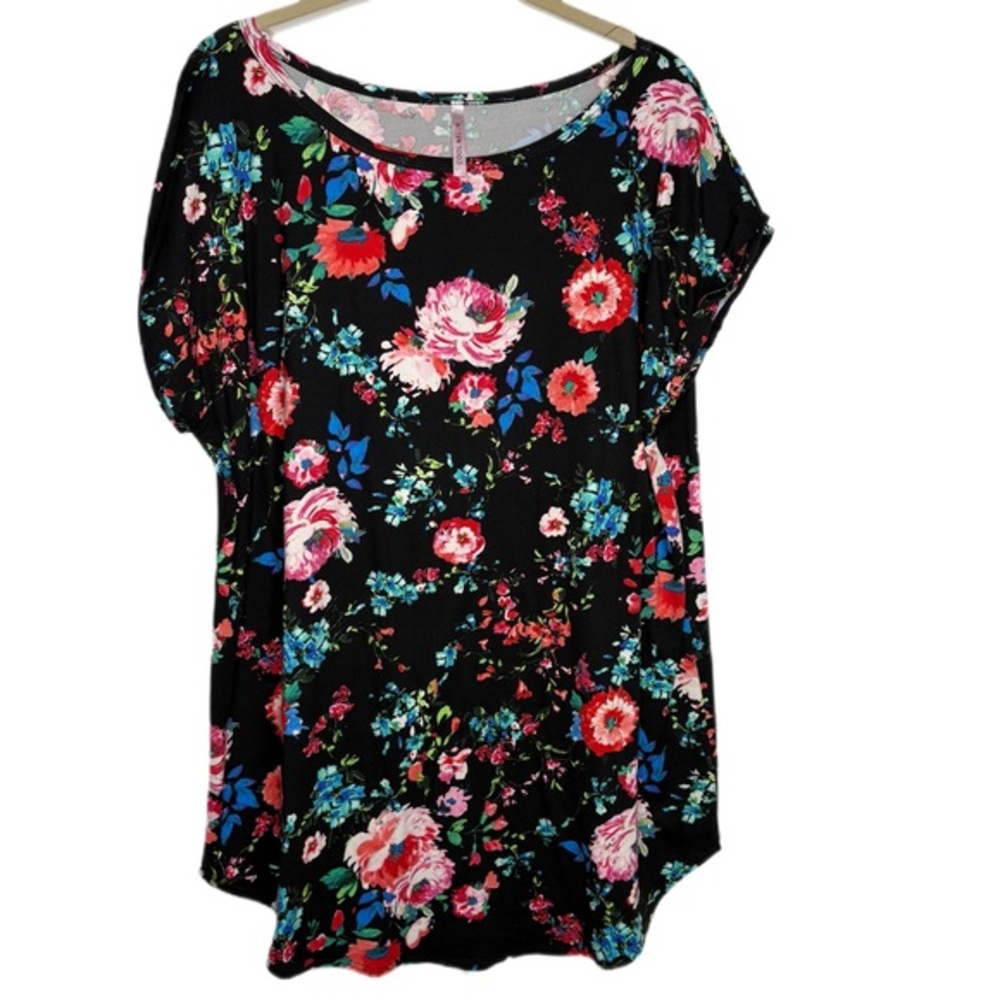 Floral Black Women's Top